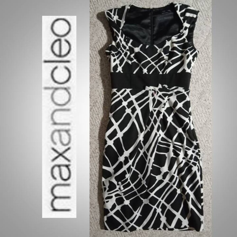 Max and Cleo black white sleeveless dress size  2 #